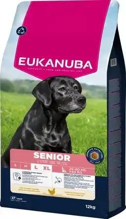 Pets Place Eukanuba Senior Large Breed - Hondenbrokken - Kip 12 kg aanbieding