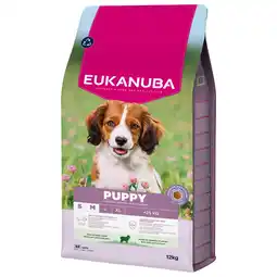 Pets Place Eukanuba Puppy Small & Medium Breed - Hondenbrokken - Lam Rijst 12 kg aanbieding