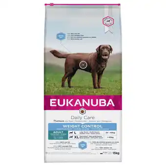 Pets Place Eukanuba Adult Large Weight Control - Hondenvoer - Kip 15 kg aanbieding