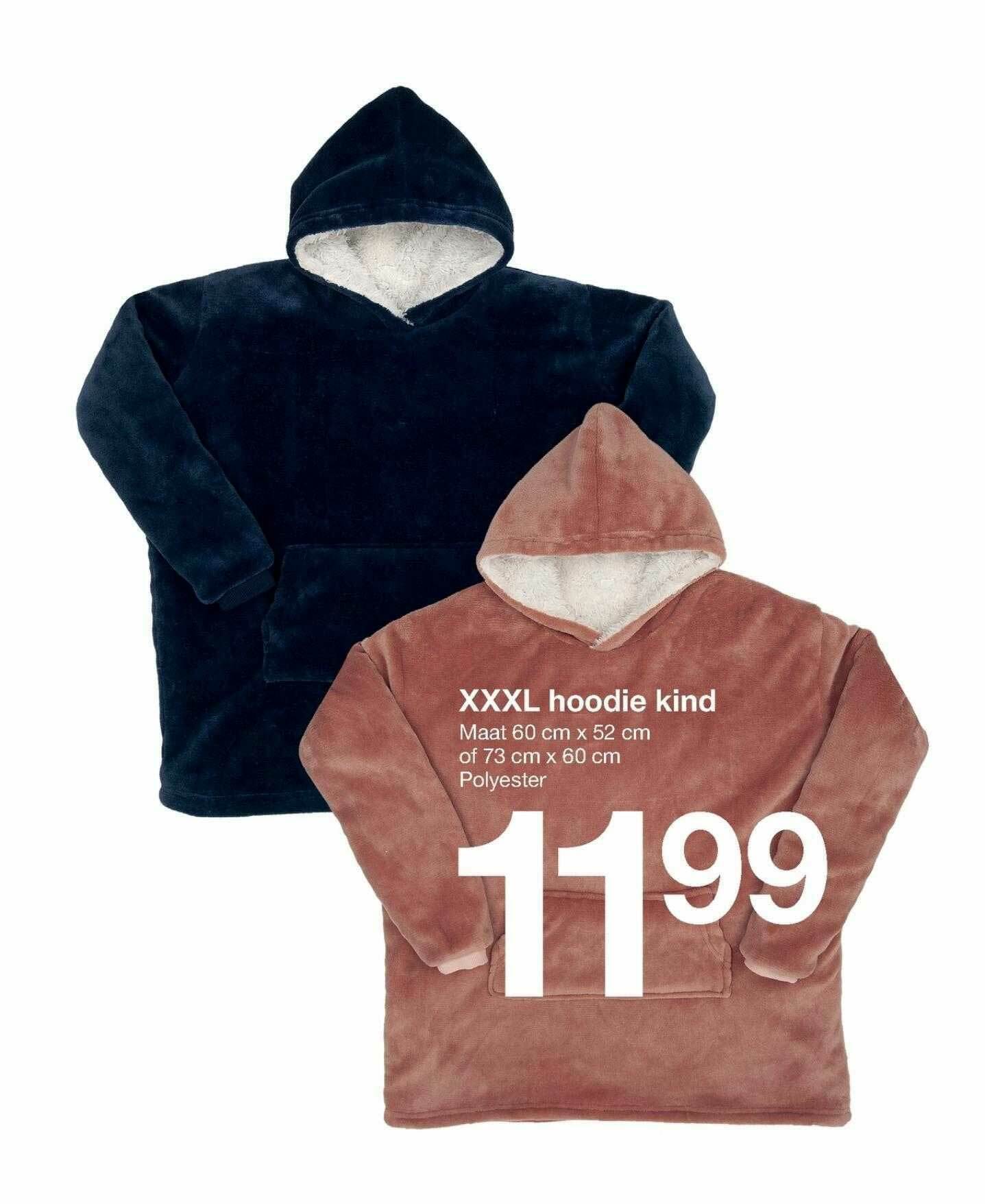 XXXL Hoodie Kind aanbieding bij Zeeman