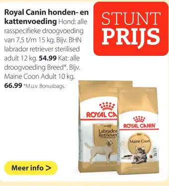 Boerenbond Royal canin honden 10kg aanbieding