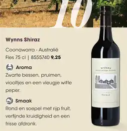HANOS Wynns Shiraz aanbieding