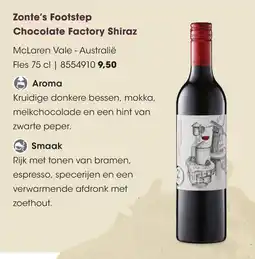 HANOS Zonte's Footstep Chocolate Factory Shiraz aanbieding