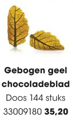 HANOS Gebogen geel chocoladeblad aanbieding