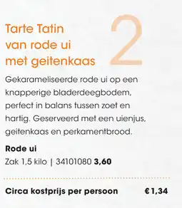 HANOS Tarte Tatin van rode ui met geitenkaas aanbieding