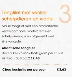 HANOS Tongfilet met venkel, schelpdieren en wortel aanbieding