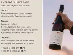 HANOS Bernardus Pinot Noir aanbieding