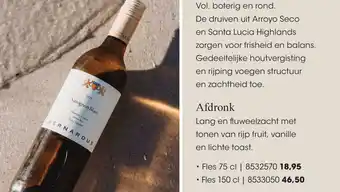 HANOS Bernardus Chardonnay aanbieding
