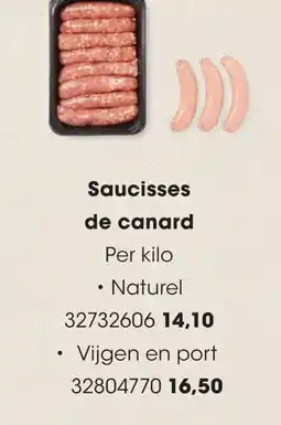 HANOS Saucisses de canard aanbieding