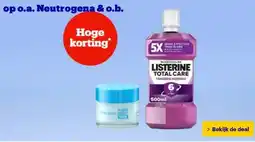 Bol.com op o.a. Neutrogena & o.b. aanbieding