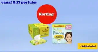 Bol.com vanaf 0,17 per luier aanbieding