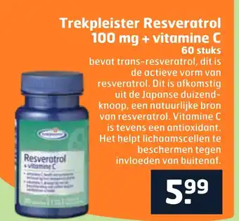 Trekpleister Trekpleister Resveratrol 100 mg + vitamine C aanbieding