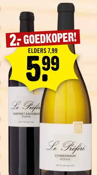 Dirck 3 Le prefere chardonnay aanbieding