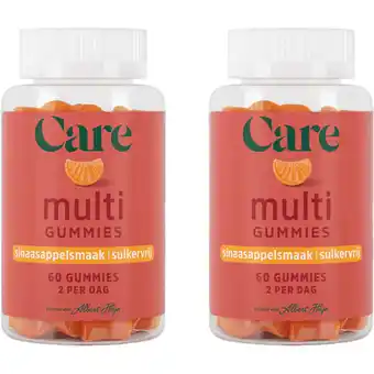 Albert Heijn Care Multi gummies sinaasappelsmaak 2-pack aanbieding
