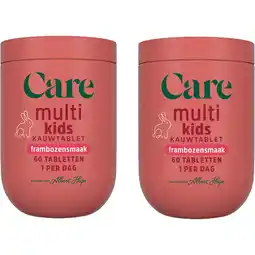 Albert Heijn Care Multi kids frambozensmaak 2-pack aanbieding