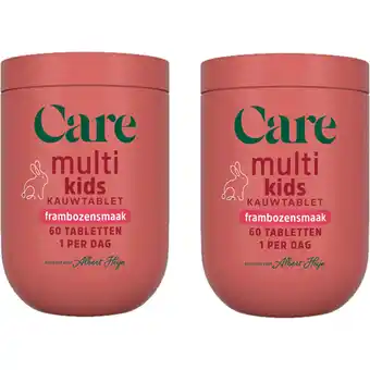 Albert Heijn Care Multi kids frambozensmaak 2-pack aanbieding