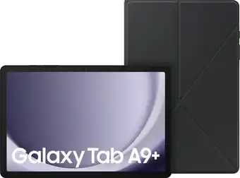 Coolblue Samsung Galaxy Tab A9 Plus 11 inch 128GB Wifi + 5G Grijs + Book Case Zwart aanbieding