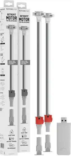 Coolblue Motionblinds Retrofit startpakket 2-Pack Rolgordijn motor + Bridge aanbieding