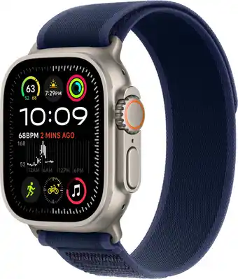 Coolblue Apple Watch Ultra 2 4G 49mm Zilver Trail Band Blauw M/L aanbieding