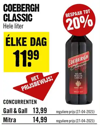 Dirck 3 Coebergh classic hele liter aanbieding