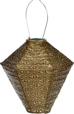 Intratuin Lumiz solar lampion goud D 28 H 28 cm aanbieding