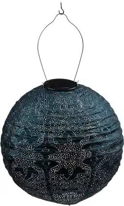 Intratuin Lumiz solar lampion Marrakesh petrol D 30 H 29 cm aanbieding