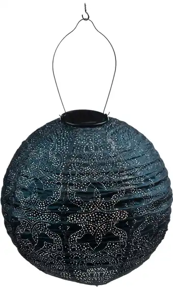 Intratuin Lumiz solar lampion Marrakesh petrol D 30 H 29 cm aanbieding
