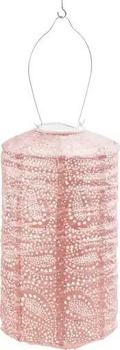 Intratuin Lumiz solar lampion Paisley roze D 18 H 33 cm aanbieding