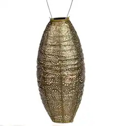 Intratuin Lumiz solar lampion Paisley goud D 20 H 45 cm aanbieding