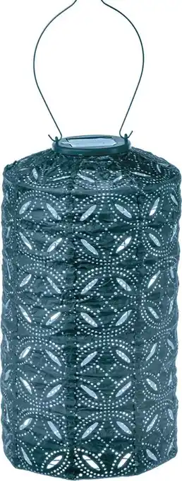 Intratuin Lumiz solar lampion Mandela blauw, groen D 18 H 33 cm aanbieding