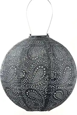 Intratuin Lumiz solar lampion Paisley grijs D 30 H 29 cm aanbieding
