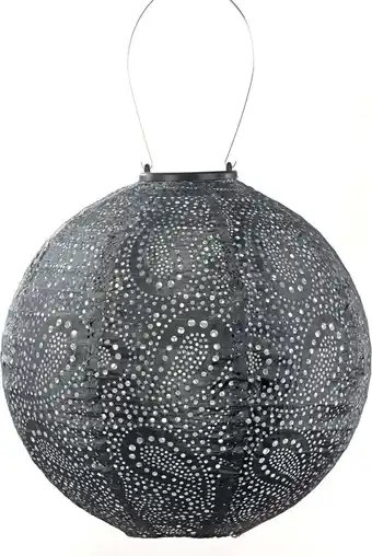 Intratuin Lumiz solar lampion Paisley grijs D 30 H 29 cm aanbieding
