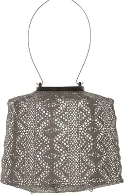 Intratuin Lumiz solar lampion Lace taupe D 20 H 14 cm aanbieding