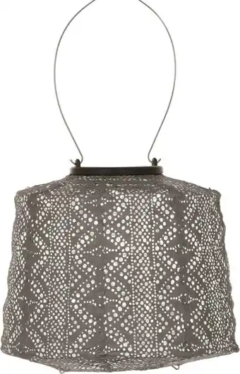 Intratuin Lumiz solar lampion Lace taupe D 20 H 14 cm aanbieding
