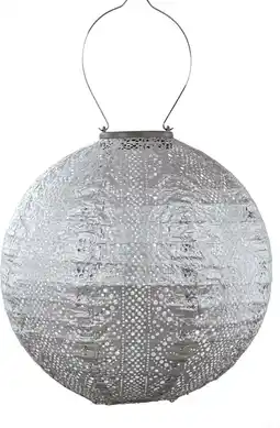 Intratuin Lumiz solar lampion Lace zilver D 30 H 30 cm aanbieding