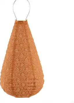 Intratuin Lumiz solar lampion Drop oranje D 28 H 48 cm aanbieding