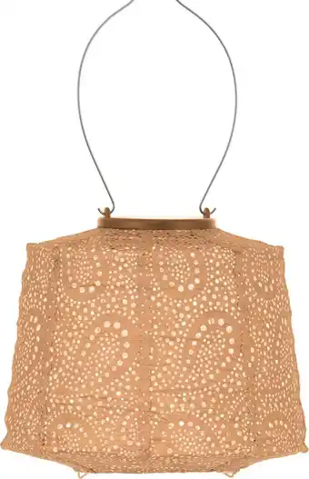 Intratuin Lumiz solar lampion Paisley oranje D 20 H 14 cm aanbieding