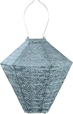 Intratuin Lumiz solar lampion Lace blauw D 28 H 29 cm aanbieding