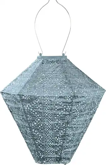 Intratuin Lumiz solar lampion Lace blauw D 28 H 29 cm aanbieding