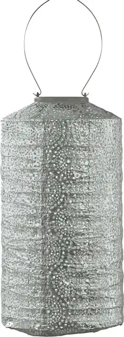 Intratuin Lumiz solar lampion Occult zilver D 18 H 33 cm aanbieding