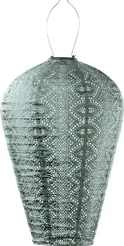 Intratuin Lumiz solar lampion Lace groen D 35 H 50 cm aanbieding