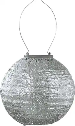 Intratuin Lumiz solar lampion Topaze zilver D 20 H 20 cm aanbieding