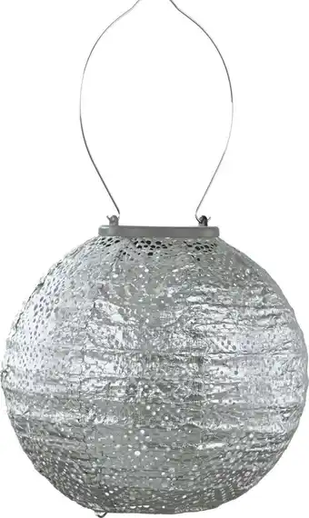 Intratuin Lumiz solar lampion Topaze zilver D 20 H 20 cm aanbieding