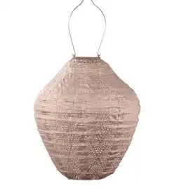 Intratuin Lumiz solar lampion Ikat roze D 30 H 33 cm aanbieding