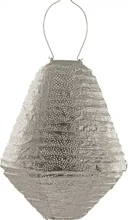 Intratuin Lumiz solar lampion Marrakesh taupe D 30 H 38 cm aanbieding