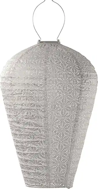 Intratuin Lumiz solar lampion Sashiko taupe D 35 H 50 cm aanbieding