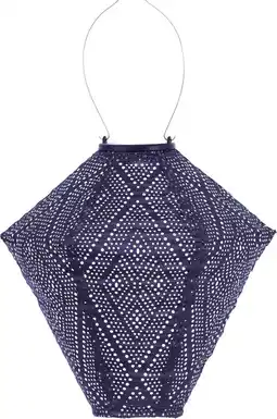 Intratuin Lumiz solar lampion Ikat paars D 28 H 29 cm aanbieding