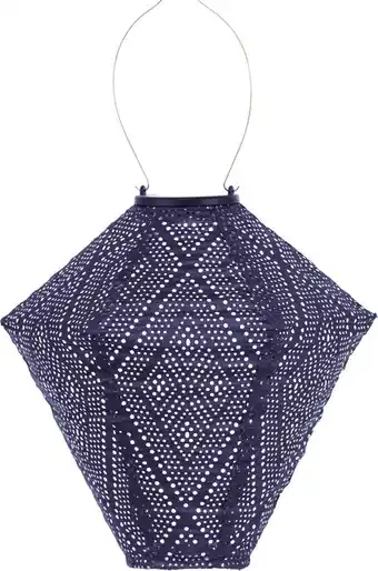 Intratuin Lumiz solar lampion Ikat paars D 28 H 29 cm aanbieding
