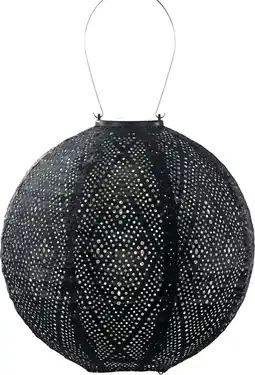 Intratuin Lumiz solar lampion Ikat zwart D 30 H 30 cm aanbieding