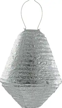 Intratuin Lumiz solar lampion Marrakesh zilver D 30 H 37,5 cm aanbieding